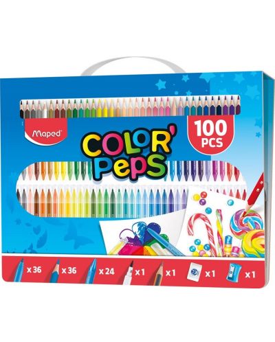 Комплект за рисуване Color Peps - 100 части  - 1